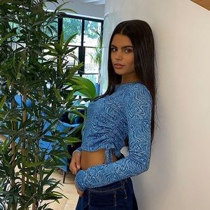 Long Sleeve Swirl Urban Outfitters Y2K Blue